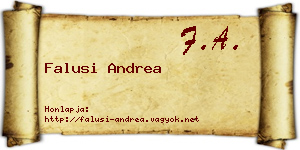 Falusi Andrea névjegykártya
