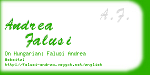 andrea falusi business card